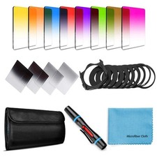 Lot de 14 filtres carrés gradués ND pour Cokin P Series avec anneaux adaptate...