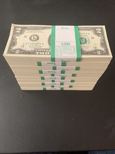 100 TWO DOLLAR BILLS - $2 UNCIRCULATED SEQUENTIAL-2017A (Free Priority Shipping)