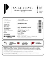 Billet concert Steve Hackett
