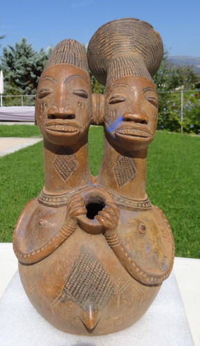 Vase terre cuite mangbetu - en,