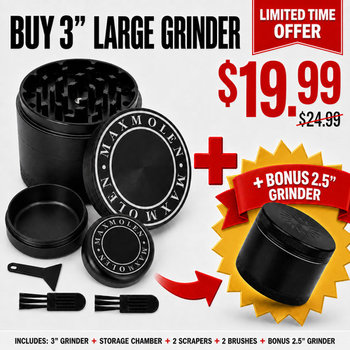 Herb grinder large inch - herb, 3"