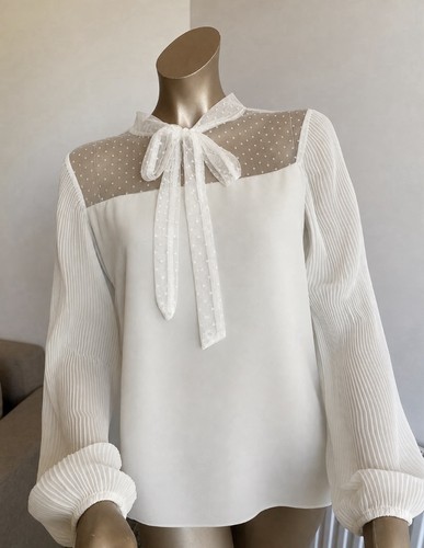 Chemisier femme blanc uni