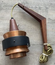 Single Jo Hammerborg Teak & Copper Wall Lights Fog & Morup