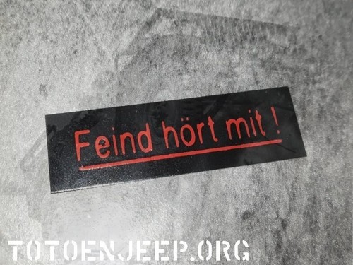 Plaquette label feind hört - plaquette,