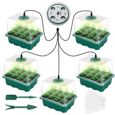 5 Pièces 60 Cellules Bac a Semis Mini Serre de Jardin Plateau de Culture avec...