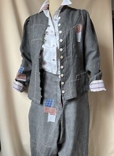 Ewa I Walla Ensemble Deux Pièces Pantalon Gilet Lin Taille M Neuf