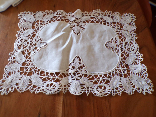 Linge ancien napperon lin - ancien,