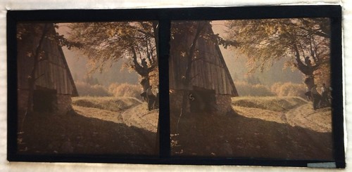 Autochrome vue stéréo ferme - autochrome,