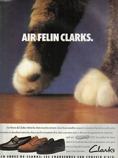 ADVERTISEMENT ADVERTISING 1990 CLARKS "air feline" shoes