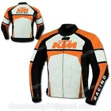 KTM Veste Motard en Cuir Hommes Veste en Cuir de Motard Veste en Cuir de Moto 52