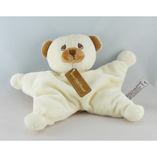 Doudou semi plat - ours, blanc