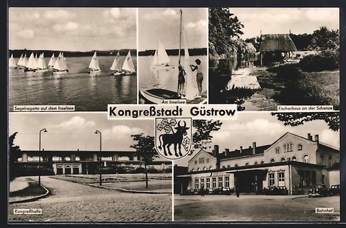 Carte postale güstrow - postale, güstrow,