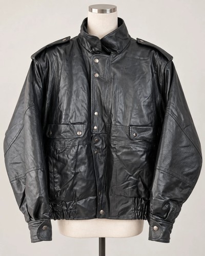 Blouson cuir noir vintage