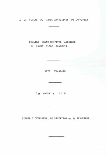 Rite français rituel 1er - français,