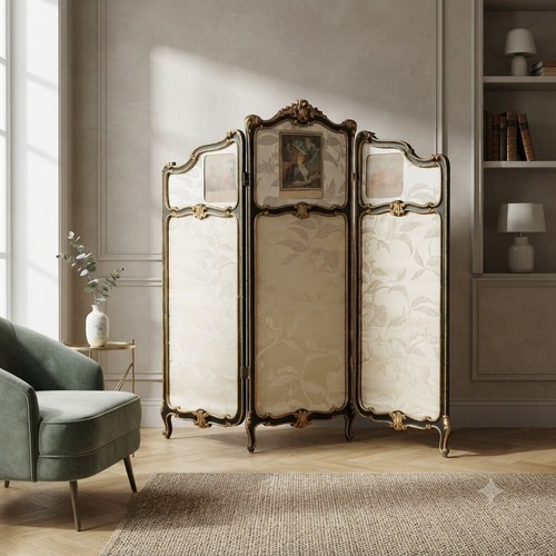 Paravent baroque ancien - paravent, bois