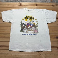 Vintage 90s 1997 Raleigh North Carolina State Fair Animal Cartoon T-Shirt - XXL