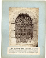 France, Porte du Château de Monbaly Vintage Albumen Print.  Albumen Print 
