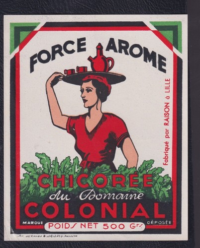 Ancienne étiquette chicorée - étiquette,