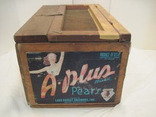 OLD WOOD A-PLUS BRAND PEAR WENOKA PEAR CHIEF CRATE BOX RABBIT CAGE SOLID