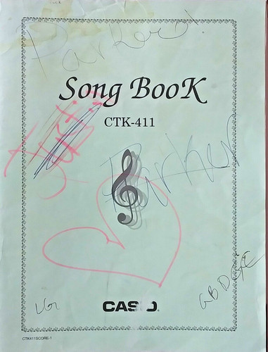 Casio song music book - music,