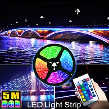 Wireless 16 ft RGB LED Strip Kit For Boat Marine Deck Interior Lighting