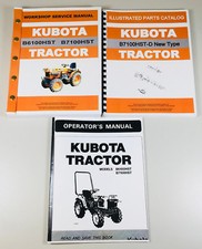 Kubota B7100Hst-D New Type Tractor Service Parts Operators Manual Shop Set