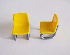 PLAYMOBIL (R223) MODERN HOUSE - Set of 2 Yellow Office Chairs