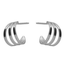 Victoria Cruz Bijoux Boucles D'Oreilles Femmes Milan Triple Argent A4777-HT
