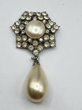 Broche vintage étoile perle
