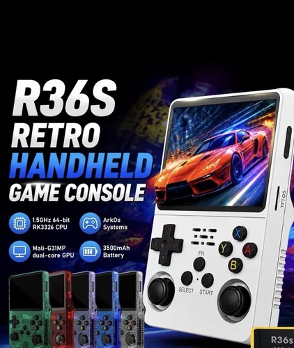 Console portable rétro r36s - portable,