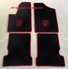 Tapis de Sol pour Fiat Seicento Et Abarth 1998-10 Noir Rouge 4tlg Velours