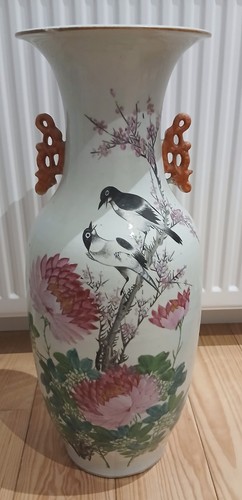Vase chinois decor oiseaux - chinois,