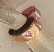 Authentique PANDORA Plaqué or  Coeur Breloque Ale NEUF /6769V3