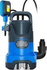 Sump Pump Submersible Water Pump 1HP 3700GPH Portable Water Transfer Pump