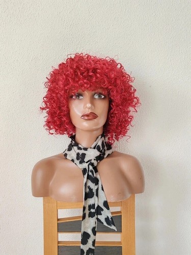 Perruque afro bouclée rouge