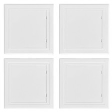  Ensemble de 4 panneaux d'accès muraux blancs pour salle de bain, avec bride