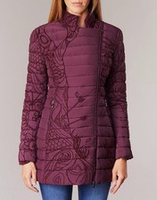 Desigual Womens Osamim Padded Long Jacket Full Zip RRP $183 Size - 36, XS/S
