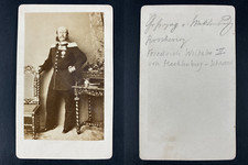 Grand Duke Frederick Francis II of Mecklenburg-Schwerin Vintage cdv albumen prin