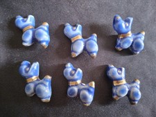 6 boutons anciens céramique 2