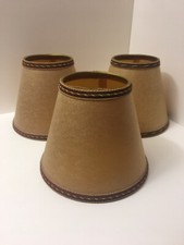 Lot de 3 anciens abat jour modèle à pince lustre lampe Vintage 50’s Comme Neuf !