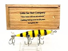 Little Sac Bait Company Meramec Minnow Bumblebee Color Wooden Box