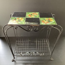 Vintage Raymonde Leduc Vallauris 1950-60 Vinyl Ceramic Table