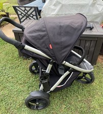 phil&teds Vibe Red/Black Jogger Double Seat Stroller