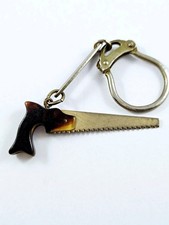 KEYCHAIN - Miniature - WOOD SAW - Tools - Logging - Vintage 1960s