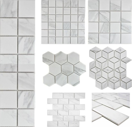 Mosaïque carrara marbre - mosaïque,