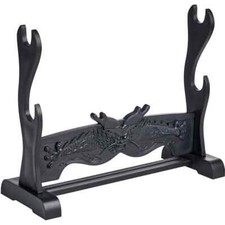 Porte Épées Plastique 2 Postes De Table Stand Exposant Katane Wakizashi Bokken