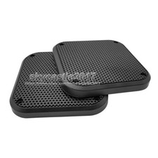 2pcs 4" inch Square Plastic Speaker Grill Cover Mesh Grille Protection 108x108mm