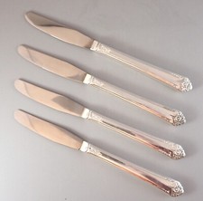 Starlight Grille or Viande Knives (Set of 4) Rogers & Bro Silverplate 1950