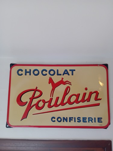 Plaque émaillée poulain - émaillée,