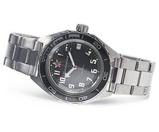 AUTOMATIQUE VOSTOK KOMANDIRSKIE RÉTRO NOIR 650537B 20 ATM DE